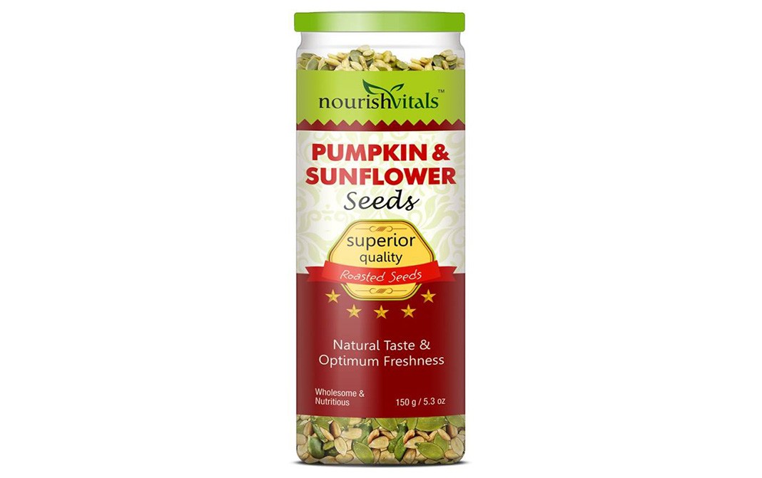 Nourishvitals Pumpkin And Sunflower Seeds Roasted Jar 150 Grams Gotochef 2821